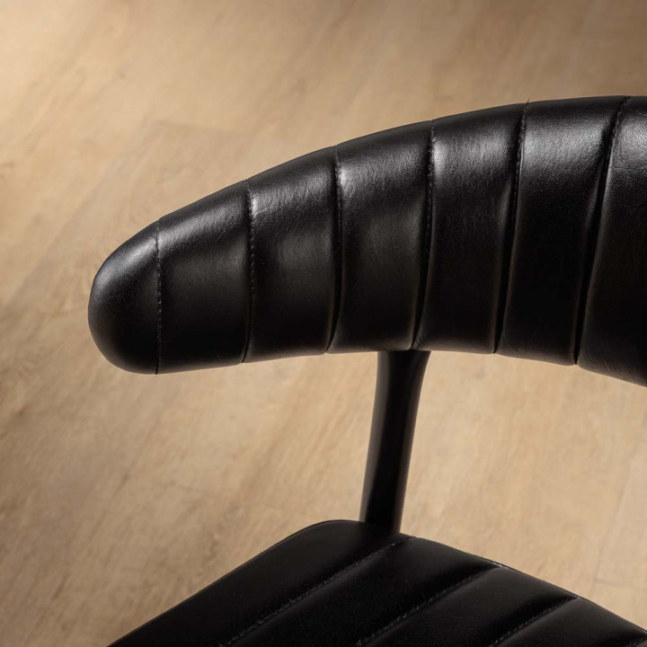 Nivo Leather Dining Chair - Obsidian - 6