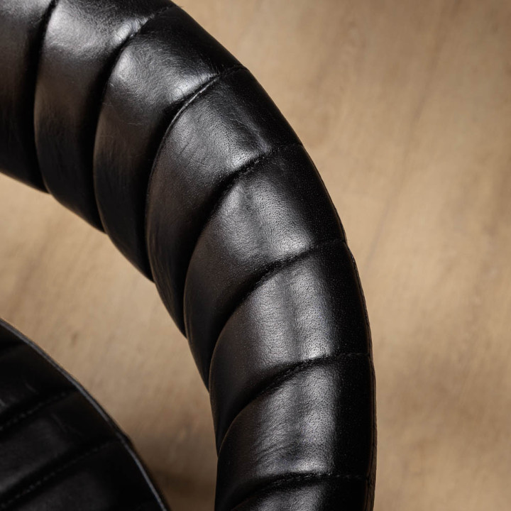 Nivo Leather Dining Chair - Obsidian - 7