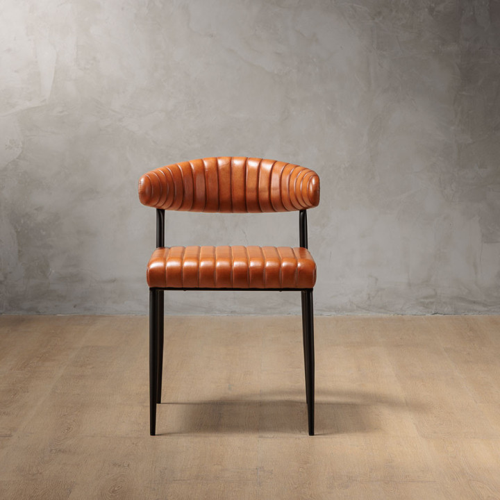 Nivo Leather Dining Chair - Bourbon - 2