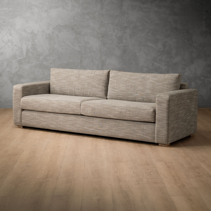 Clanwilliam 3-Seater Fabric Couch - Stone Pixels - 2
