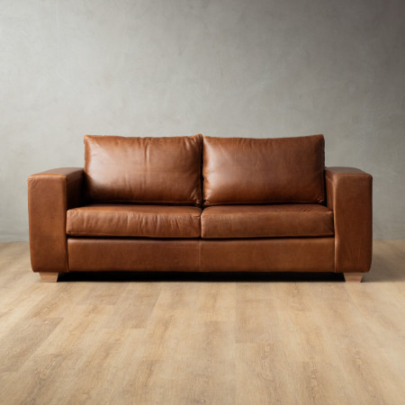 Demo - 2.2m Westerman Leather Couch - Butterscotch - 1