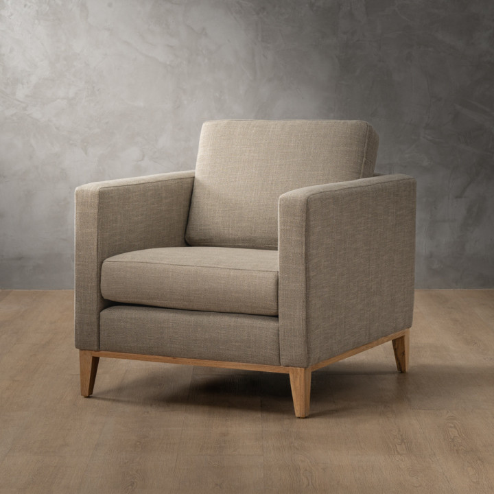 Cape Town Fabric Armchair - Juniper Taupe - 1