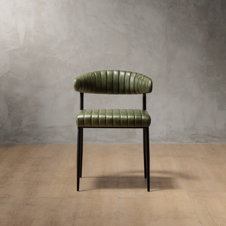 Nivo Leather Dining Chair - Vintage Green - 2