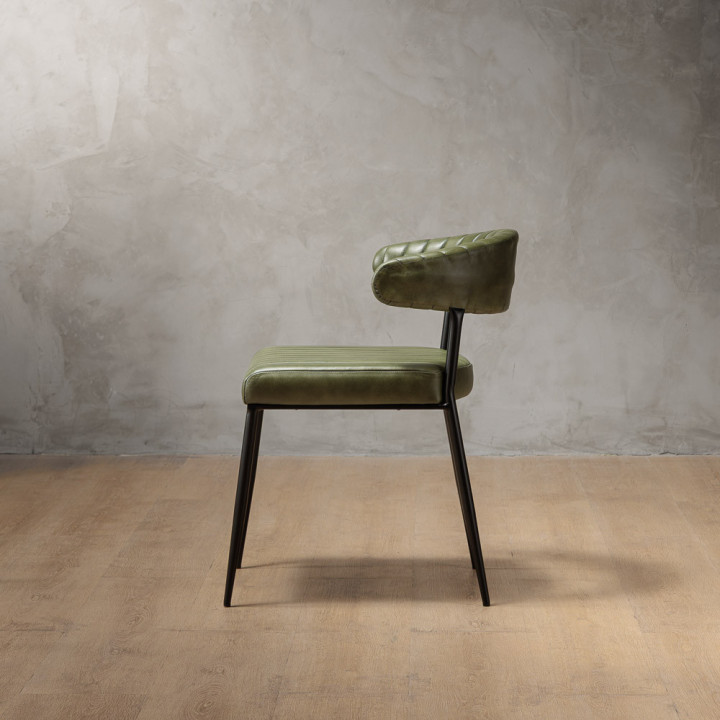 Nivo Leather Dining Chair - Vintage Green - 3