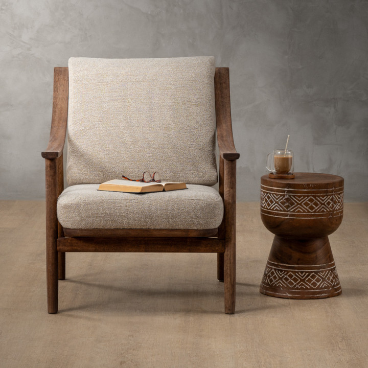 Mariclaire Fabric Armchair - Monarch Luna - 2