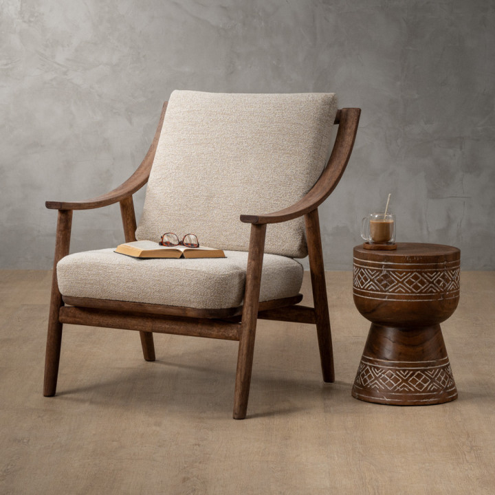 Mariclaire Fabric Armchair - Monarch Luna - 3