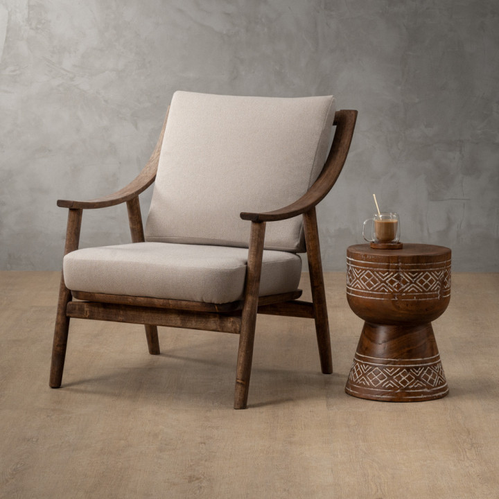 Mariclaire Fabric Armchair - Nordic Sand - 3