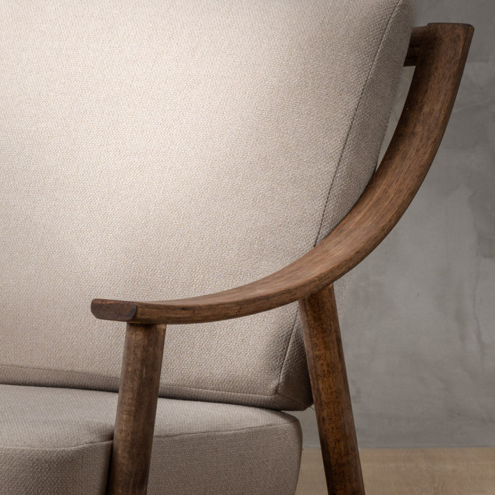 Mariclaire Fabric Armchair - Nordic Sand - 8