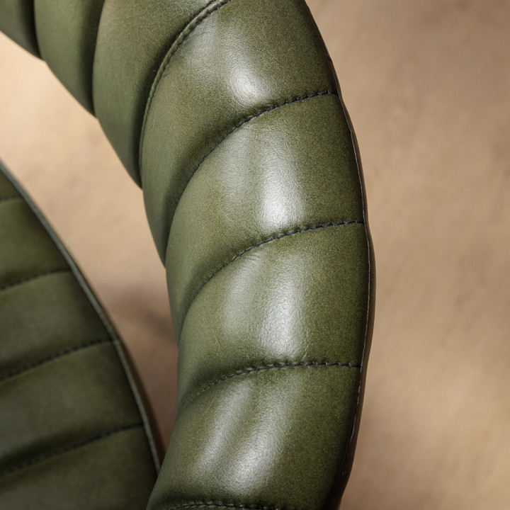 Nivo Leather Dining Chair - Vintage Green - 7