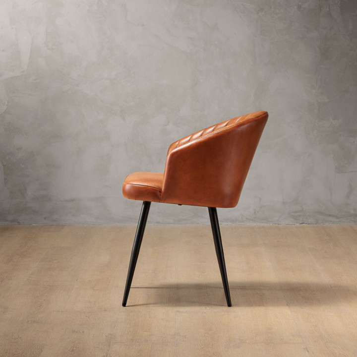Monet Leather Dining Chair - Bourbon - 3