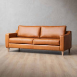 Demo - Douglas 3-Seater Leather Couch - Ginger - 2