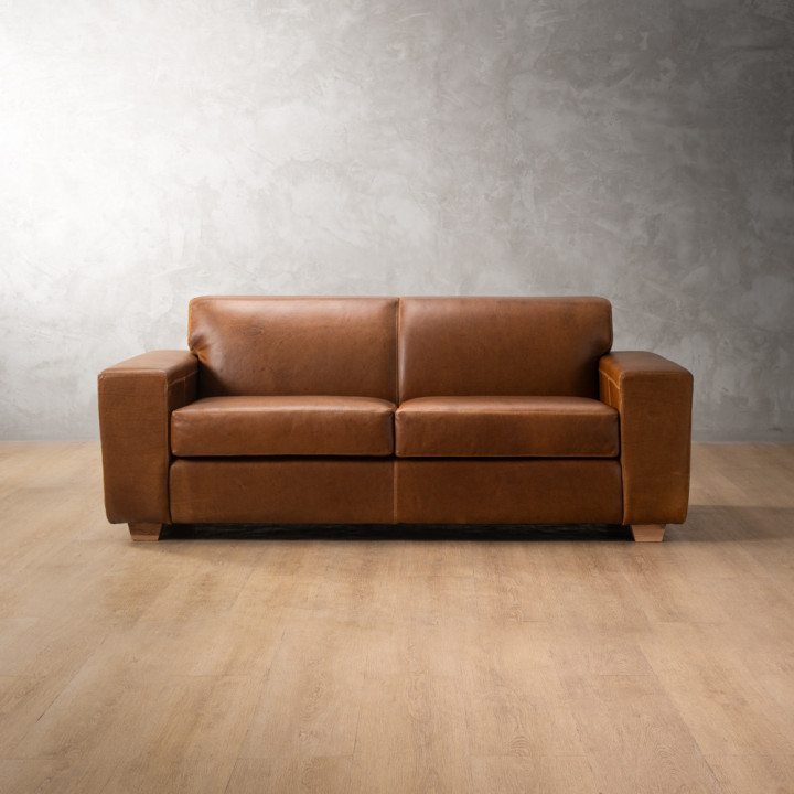 Demo - Karoo 2-Seater Leather Couch - Butterscotch - 1