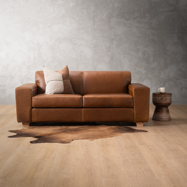 Demo - Karoo 2-Seater Leather Couch - Butterscotch - 2