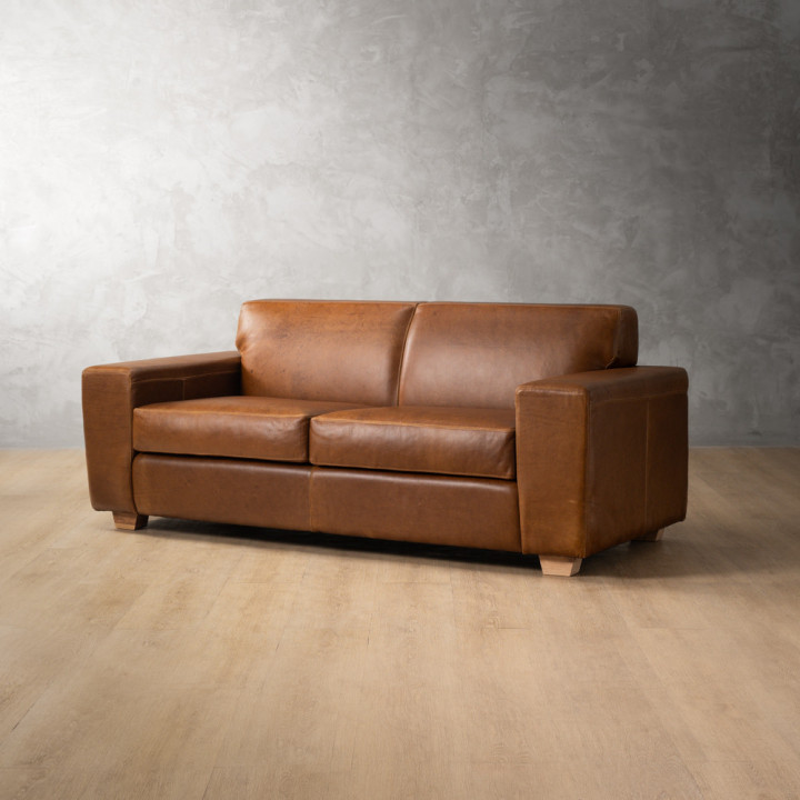 Demo - Karoo 2-Seater Leather Couch - Butterscotch - 5