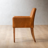 Demo - Sandton Leather Dining Chair - Blackwood - Ginger - 2