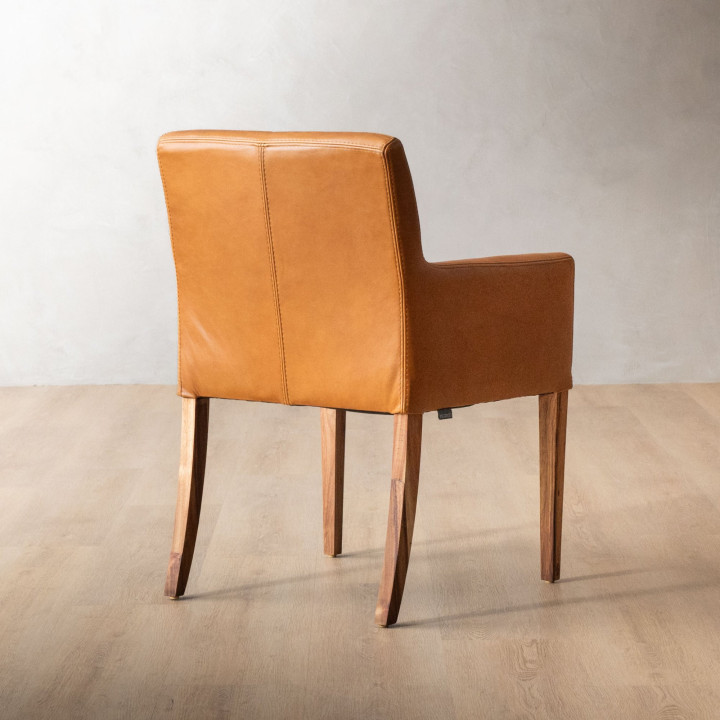 Demo - Sandton Leather Dining Chair - Blackwood - Ginger - 3