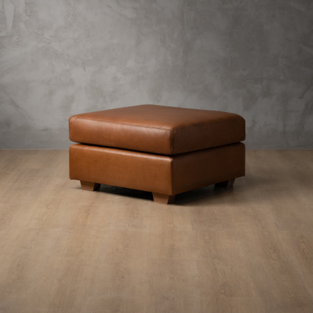 Karoo Classic Leather Ottoman - Butterscotch