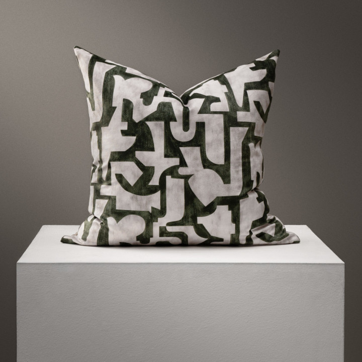Cubist Green – Duck Feather Scatter - 3