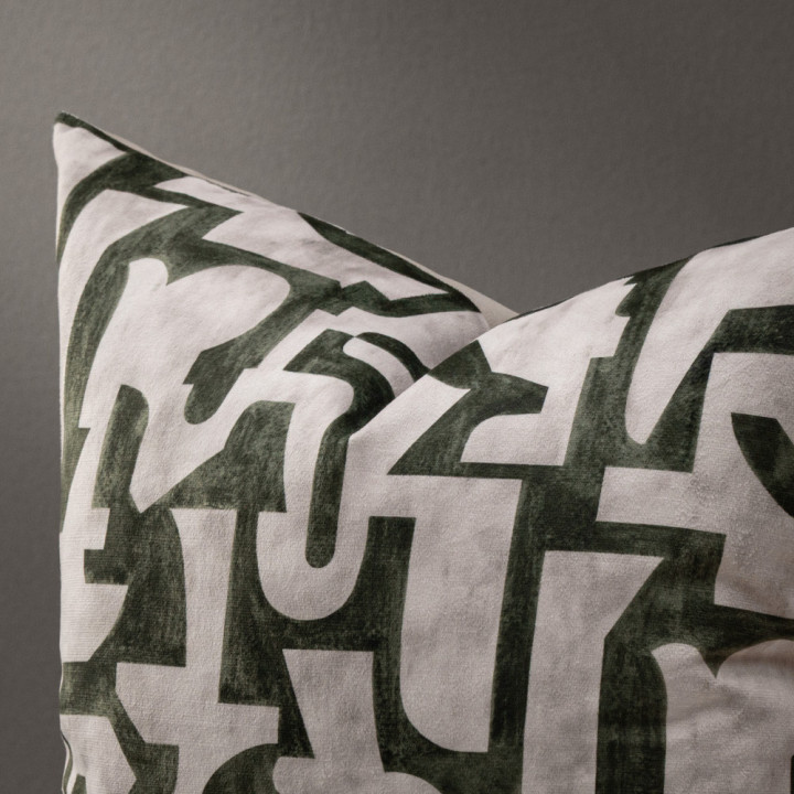 Cubist Green – Duck Feather Scatter - 6