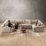 Windermere Modular U-Shape Couch - Latté - 2