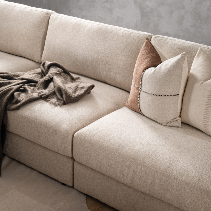 Windermere Modular U-Shape Couch - Latté - 3