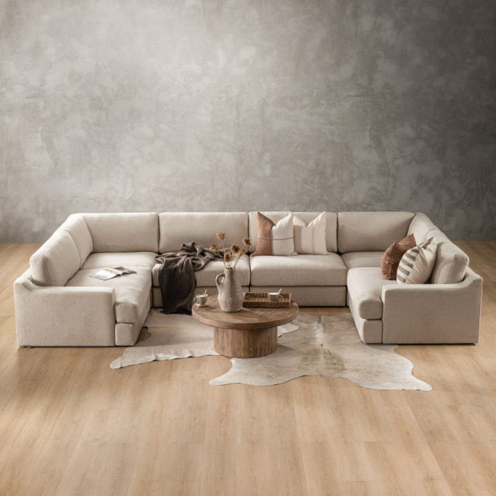 Windermere Modular U-Shape Couch - Latté - 6