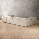 Windermere Modular U-Shape Couch - Latté - 8