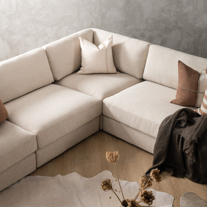 Windermere Extra Large Modular Corner Couch - Latté - 3