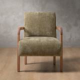 Palmiet Fabric Armchair - Blackwood - Olive Wave - 4