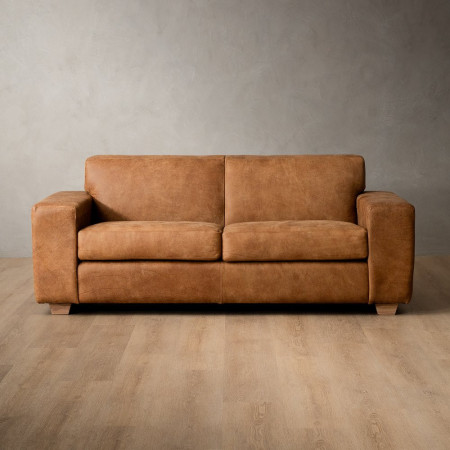 Demo - Karoo 2-Seater Leather Couch - Caramel - 1