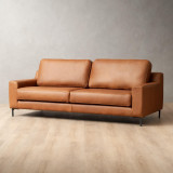 Demo - Tulbagh Large 3-Seater Leather Couch - Ginger - 2