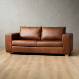 Demo - 2.2m Westerman Leather Couch - Butterscotch - 3
