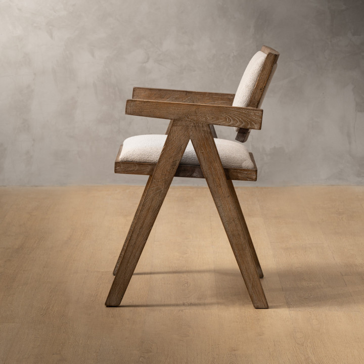 Fellrim Fabric Dining Chair - Ivory - 3