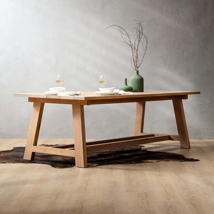 Demo - 2.4m Griekwa Dining Table - Oak - 2