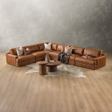 Windermere Extra Large Modular Leather Corner Couch - Cinnamon - 5