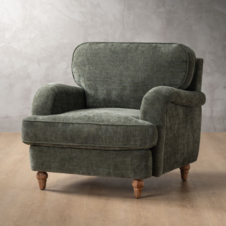 Chenavé Fabric Armchair - Thyme Wave - 1