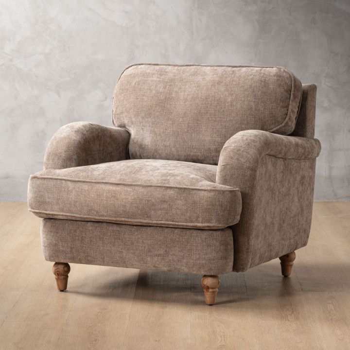 Chenavé Fabric Armchair - Fossil Wave - 1