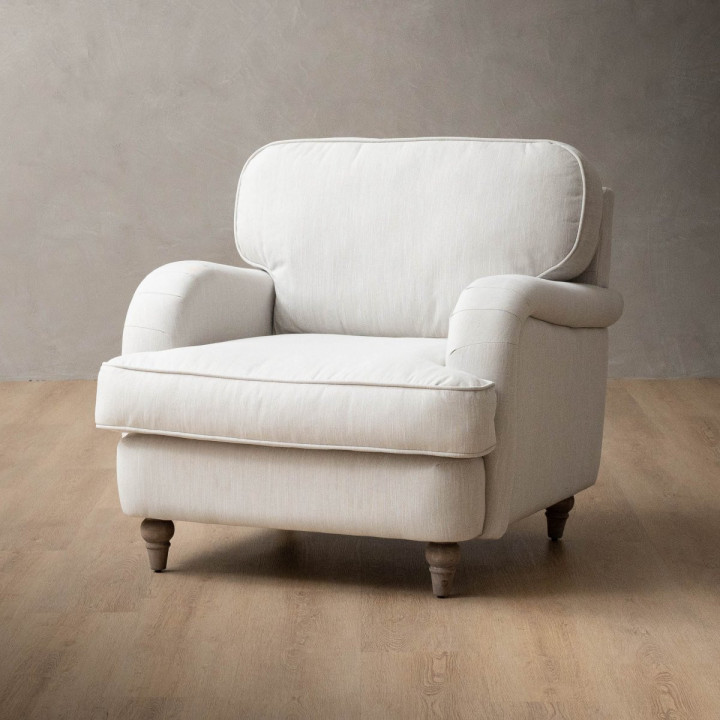Chenavé Fabric Armchair - Pearl - 1