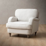 Chenavé Fabric Armchair - Pearl - 1