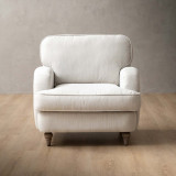 Chenavé Fabric Armchair - Pearl - 4
