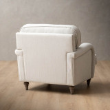 Chenavé Fabric Armchair - Pearl - 6