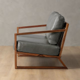 Clarens 2-Seater Leather Couch - Blackwood - Pepper - 4