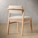 Jozi Fabric Dining Chair - Oak - Sea Sand - 3