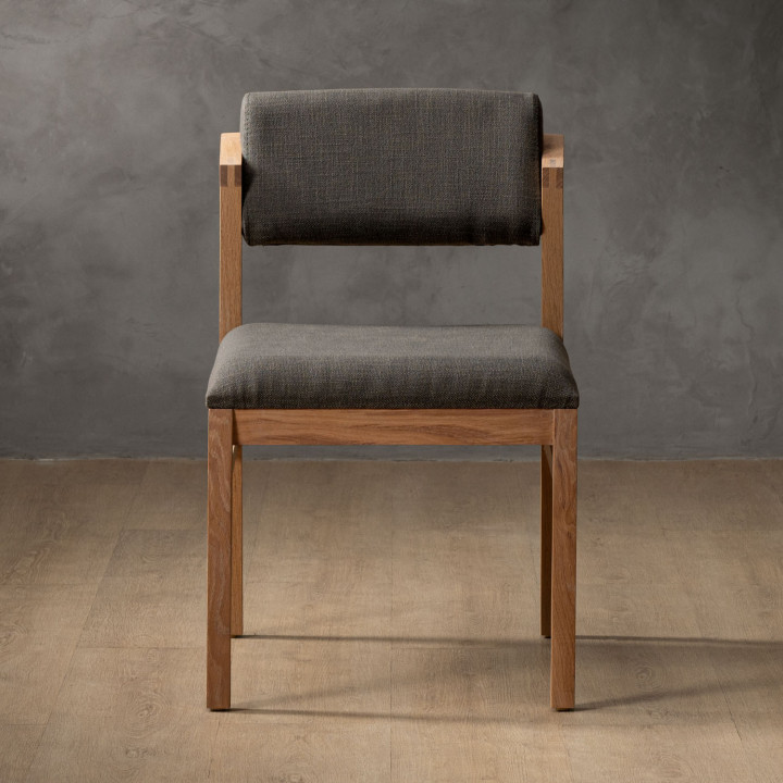 Jozi Fabric Dining Chair - Oak - Juniper Graphite - 3