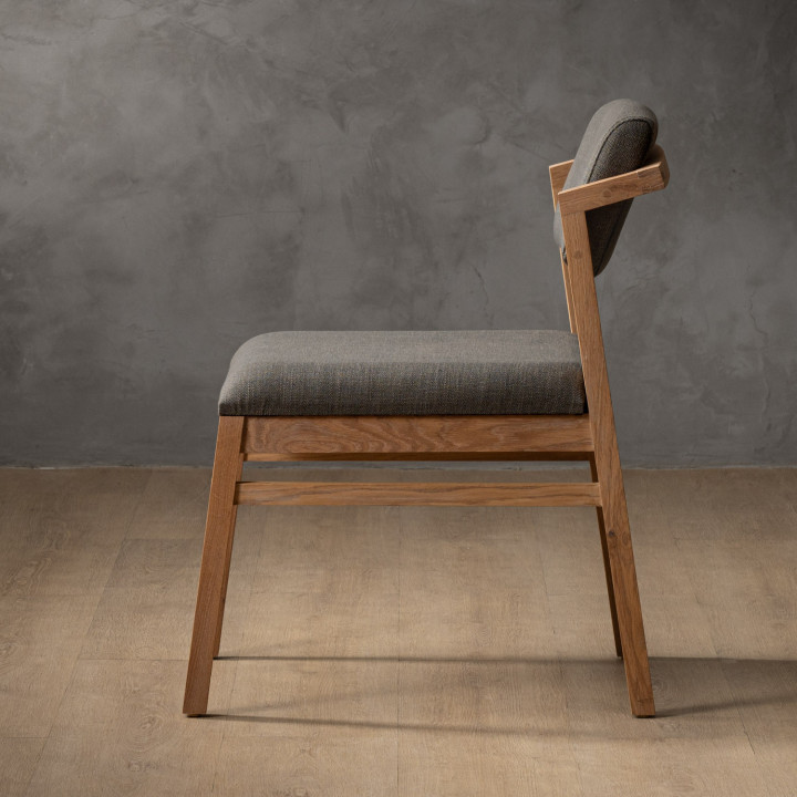 Jozi Fabric Dining Chair - Oak - Juniper Graphite - 4