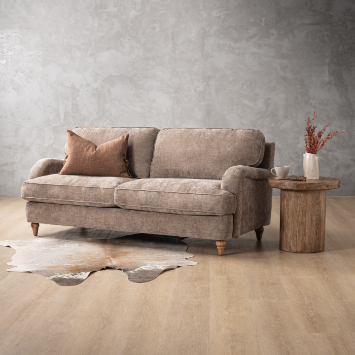Demo - Chenavé 3-Seater Fabric Couch - Fossil Wave - 2