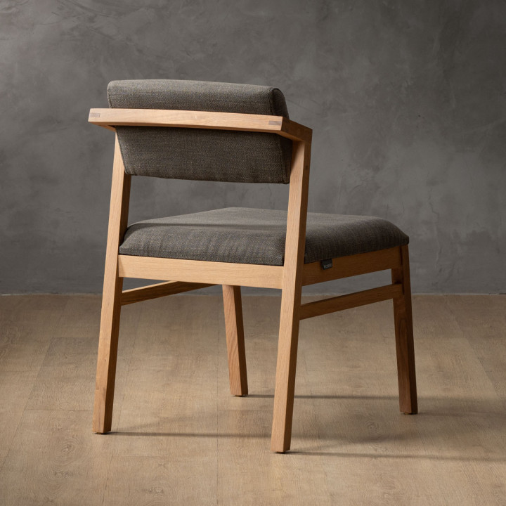 Jozi Fabric Dining Chair - Oak - Juniper Graphite - 5