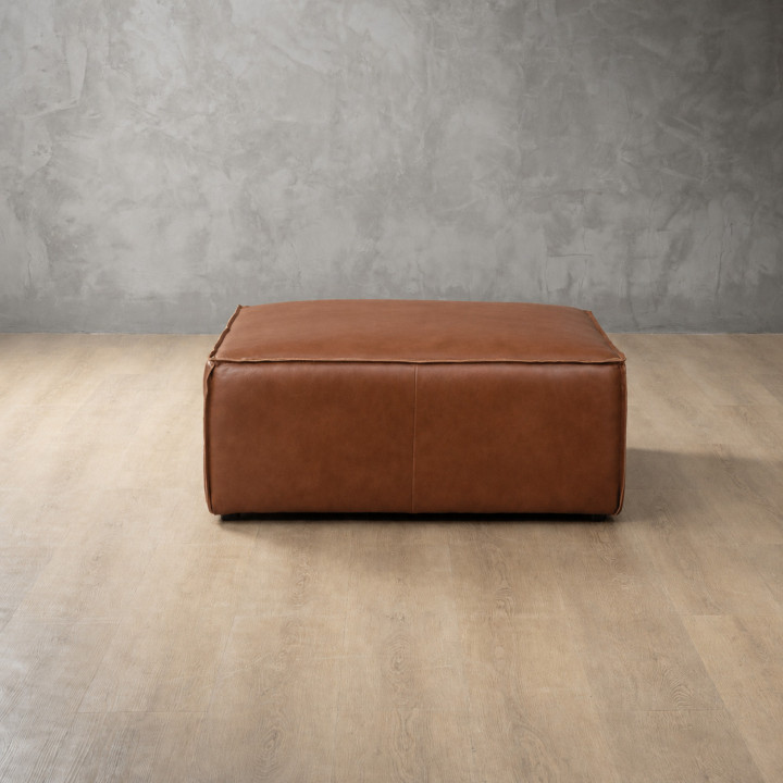 Havenwood Leather Ottoman - Duskwood - 4