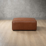 Havenwood Leather Ottoman - Duskwood - 4