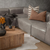 Havenwood Modular Leather U-Shape Couch - Shadow Ash - 3